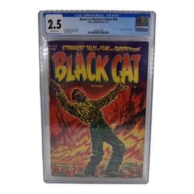 Black Cat Mystery 44 Golden Age Pre Code Horror Comic Book Graded CGC 2.5
