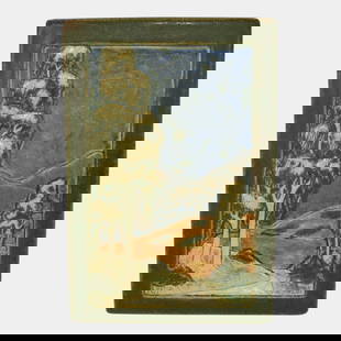 Terracroft Studio Roycroft Arts And Crafts Pottery Scenic Ceramic Tile: We offer in house shipping on all items. Plus spend $2000 on winning bids and your shipping is free. Terracroft Studio Roycroft Arts And Crafts Pottery Scenic Ceramic Tile Scenic tile depicting a