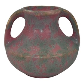 Burley Winter 1930s Vintage Art Deco Pottery Mottled Purple Vase