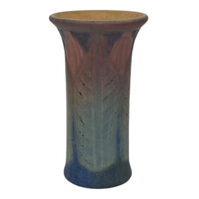 Newcomb College 1924 Vintage Art Pottery Wide Leaf Ceramic Vase Bailey