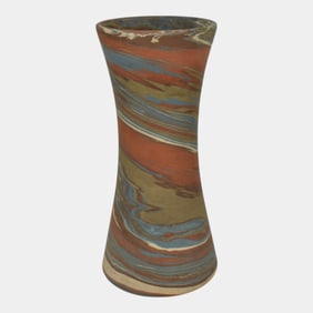 Niloak Mission Swirl 1910-24 Vintage Hand Made Art Pottery 8" Vase