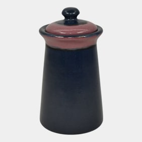Paul Revere Saturday Evening Girls Pottery 1920s Blue Purple Ceramic Lidded Vase