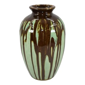 Peters and Reed Shadow Ware 1920s Arts And Crafts Pottery Ceramic Vase 754