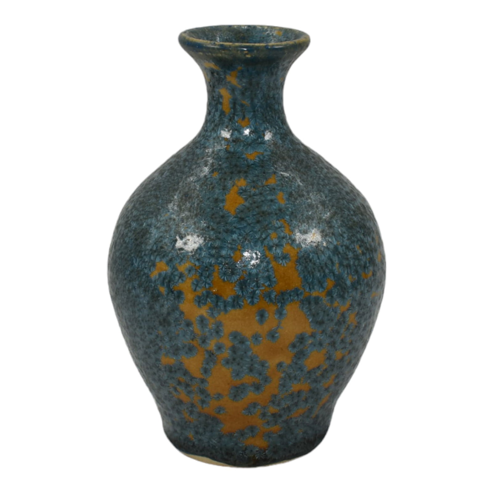 Pigeon Forge Tennessee Mid Century Modern Crystalline Blue Vase Huskey: We offer in house shipping on all items. Plus spend $2000 on winning bids and your shipping is free. Pigeon Forge Tennessee Mid Century Modern Crystalline Blue Vase Huskey Nice, bulbous mold in a beau