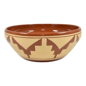 Pine Ridge Sioux Dakota Art Pottery Hand Crafted Native American Bowl Irving