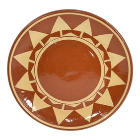 Pine Ridge Sioux Dakota Native American Pottery Wall Plate Charger Talbot
