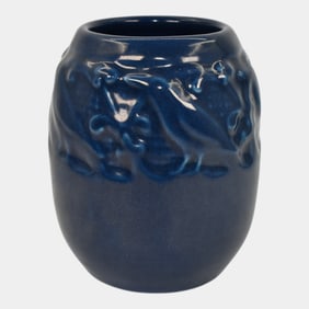 Rookwood 1915 Arts and Crafts Pottery Blue Rook Vase 2174