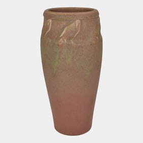 Rookwood 1920 Arts And Crafts Pottery Matte Pink Rooks Ceramic Vase 2321