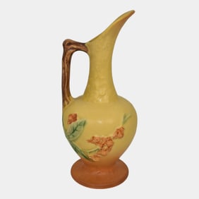 Roseville Bittersweet Yellow 1951 Vintage Art Pottery Ceramic Ewer 816-8