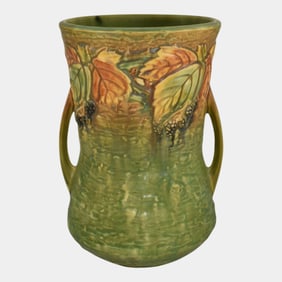Roseville Blackberry 1932 Vintage Art Pottery Tall Vase 577-10