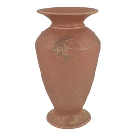 Roseville Cremona Pink 1928 Vintage Art Deco Pottery Ceramic Vase 360-10