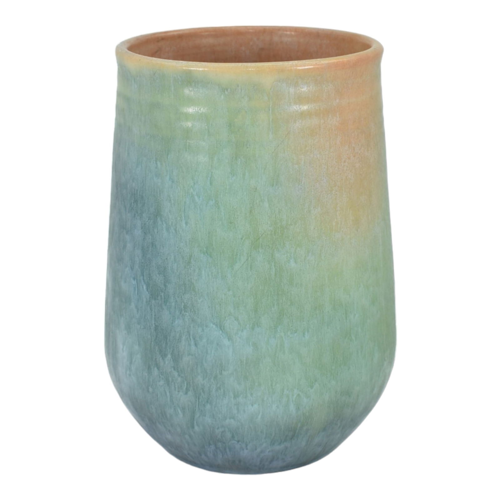 Roseville Earlam Blue Green 1930 Vintage Art Pottery Ceramic Vase 520-8 (1 of 6)