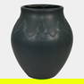 Hampshire Early 1900s Vintage Arts And Crafts Pottery Blue Ceramic Vase 130