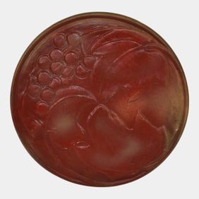 Van Briggle 1907-12 Vintage Arts And Crafts Pottery Red Grapes Ceramic Plate 15