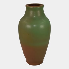 Van Briggle 1920s Arts And Crafts Pottery Green Brown Ceramic Vase