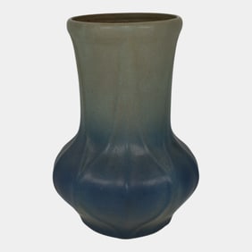 Van Briggle Late 1910s Vintage Arts And Crafts Pottery Blue Ceramic Vase