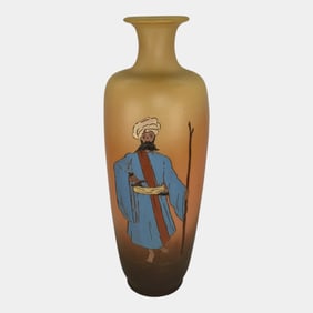 Weller Dickens Ware 1900s Art Pottery Shepherd Tall Ceramic Vase 291