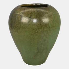 Cole Sanford North Carolina Vintage Art Pottery Green Ceramic Vase