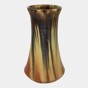 Fulper Art Pottery Brown Orange Glaze Ceramic Vase