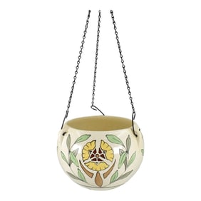 Roseville Persian Creamware 1916 Pottery Ceramic Hanging Basket Planter 315-7