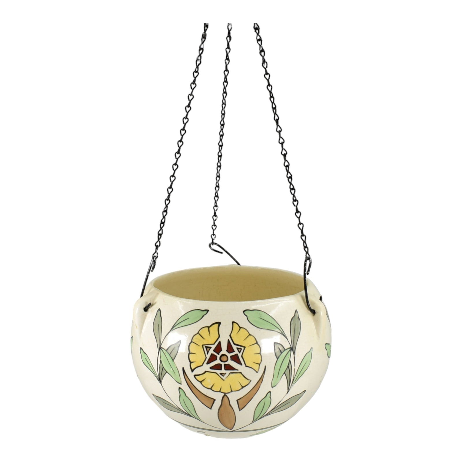 Roseville Persian Creamware 1916 Pottery Ceramic Hanging Basket Planter 315-7 (1 of 7)