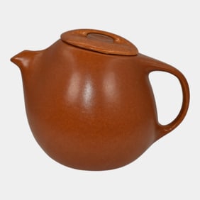 Roseville Raymor Orange 1953 Vintage Art Pottery Ceramic Tea Pot 174