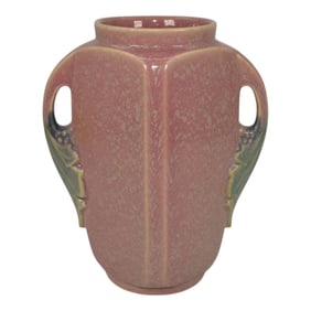 Roseville Tuscany Pink 1927 Vintage Art Deco Pottery Vase 343-7