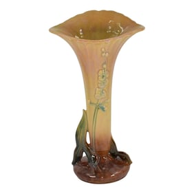 Roseville Wincraft Orange 1948 Vintage Mid Century Modern Pottery Vase 286-12