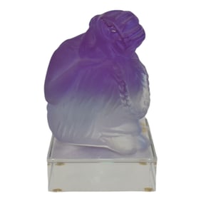 Daum Nancy France Pate De Verre Glass Violet Tanagra Figurine Limited Edition