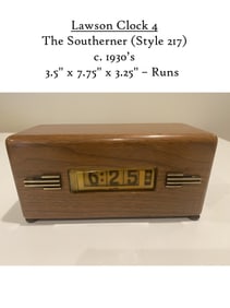 Lawson Electric Co 1930 Art Deco Wood Finish Flip Clock Model 217 The Southerner