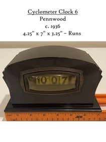 Pennwood Corded Cyclometer Mantle Clock With Molded Bakelite Case C. 1936