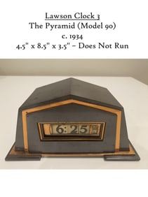 Lawson Electric Co Art Deco Electric Flip Clock Model 90 The Pyramid