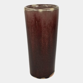Harding Black San Antonio Texas Pottery Experimental Red Ceramic Vase