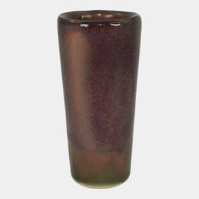 Harding Black San Antonio Texas Pottery Experimental Red Green Ceramic Vase