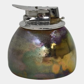 Pewabic Art Pottery Iridescent Metallic Ceramic Vase Lighter