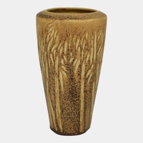 Rookwood 1924 Vintage Arts And Crafts Pottery Tan Ceramic Tree Vase 1895