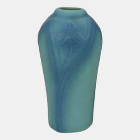 Van Briggle 1920s Vintage Art Pottery Blue Ceramic Vase