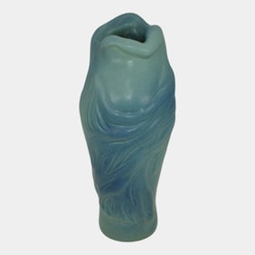 Van Briggle 1978 Vintage Art Nouveau Pottery Blue Lorelei Ceramic Vase