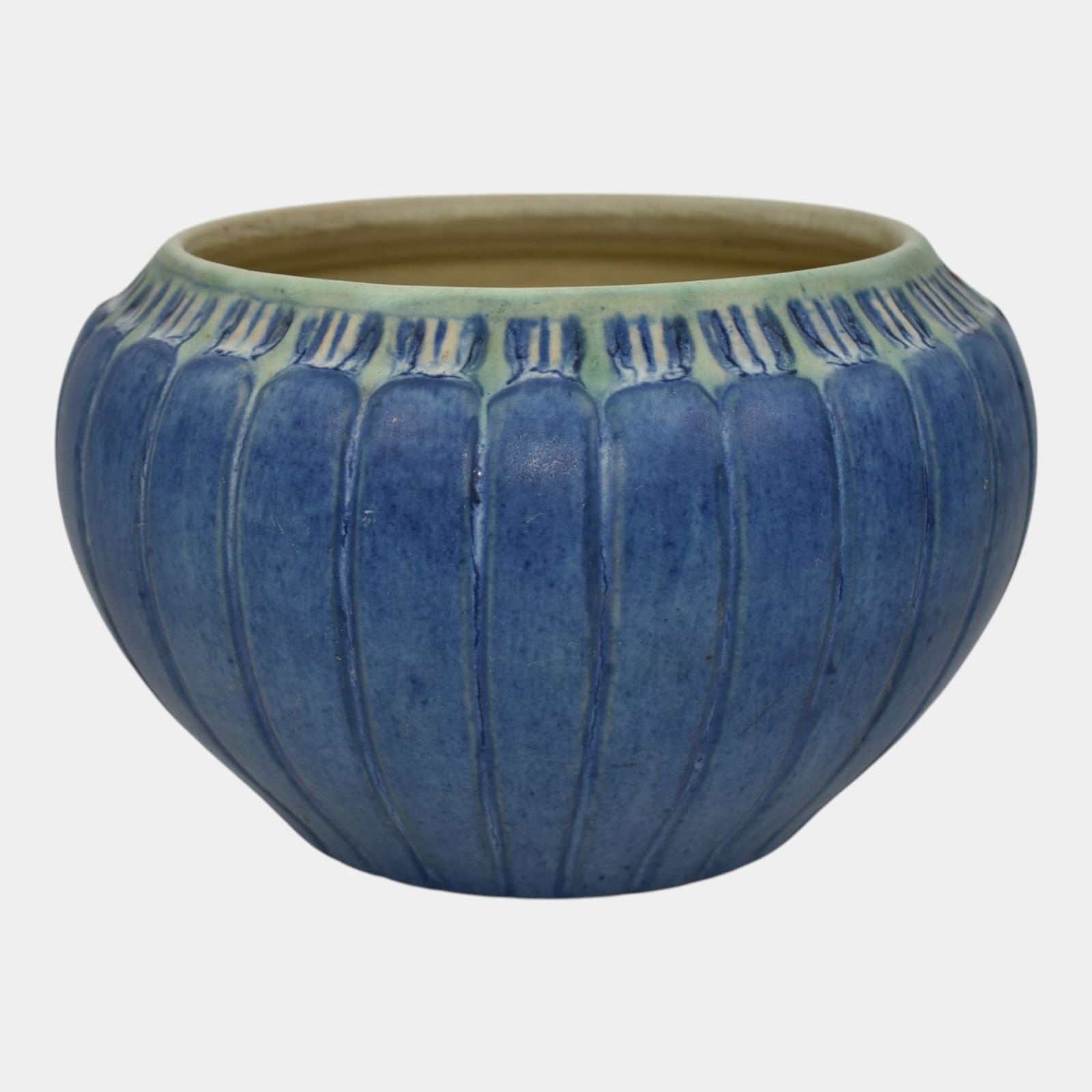 Newcomb College 1932 Vintage Arts and Crafts Pottery Blue Ceramic Vase 67 Irvine (1 of 6)