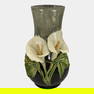T. J. Wheatley Cincinnati Faience Pottery Calla Lily Large Ceramic Vase