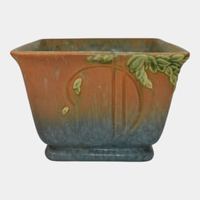 Roseville Futura 1928 Vintage Art Deco Pottery Ceramic Square Box Bowl 191-8