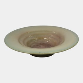 Roseville Futura 1928 Vintage Art Deco Pottery Flying Saucer Console Bowl 195-10