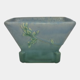Roseville Futura Blue 1928 Vintage Art Deco Pottery Ceramic Bowl Planter 190-3
