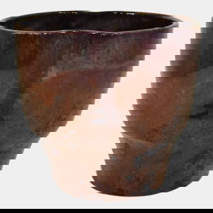 Ira And Ella Peters For Pewabic Art Pottery Red Copper Iridescent Pinched Vase: We offer in house shipping on all items. Plus spend $2000 on winning bids and your shipping is free. Ira And Ella Peters For Pewabic Art Pottery Red Copper Iridescent Pinched Vase Vibrant pinched