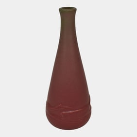 Rookwood 1914 Vintage Art Pottery Red Ring of Fish Ceramic Vase 1906