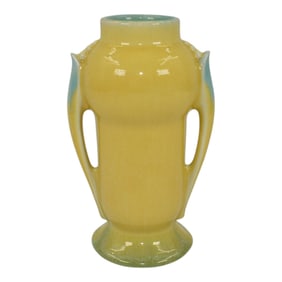 Roseville Orian Yellow 1935 Vintage Art Deco Pottery Ceramic Vase 733-6