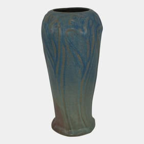 Van Briggle 1920 Vintage Arts And Crafts Pottery Blue Vase 503