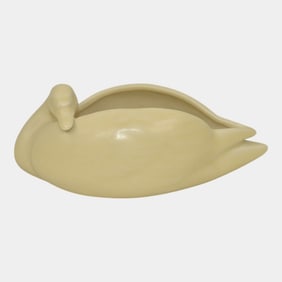 Rookwood 1930 Vintage Art Deco Pottery Ivory Swan Figurine Ceramic Pin Tray 1213