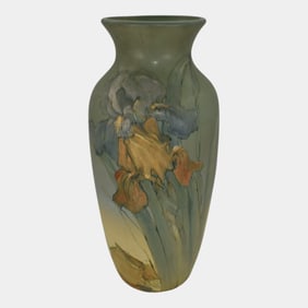Weller Hudson 1920s Vintage Pottery Floor Vase Leffler
