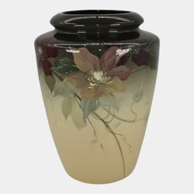 Weller Eocean Rose Vintage Art Pottery Hand Painted Ceramic Vase